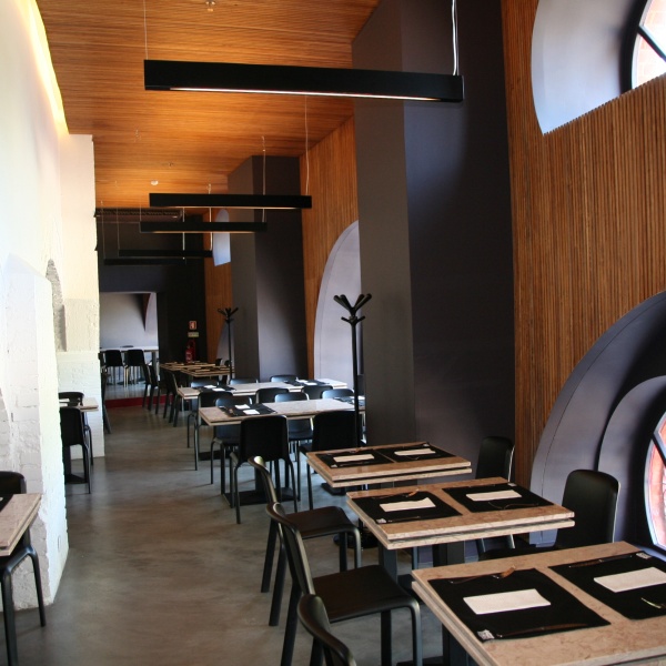 Dentro do restaurante